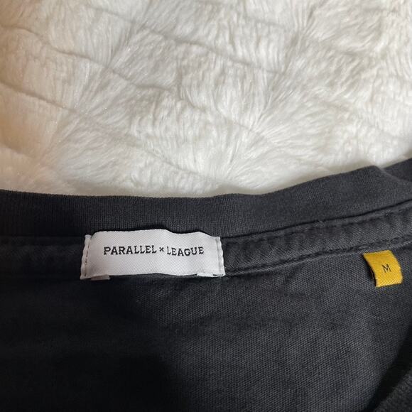 PARALLEL LEAGUE Short‎ Sleeve Black Shirt Mens Medium - Picture 2 of 3